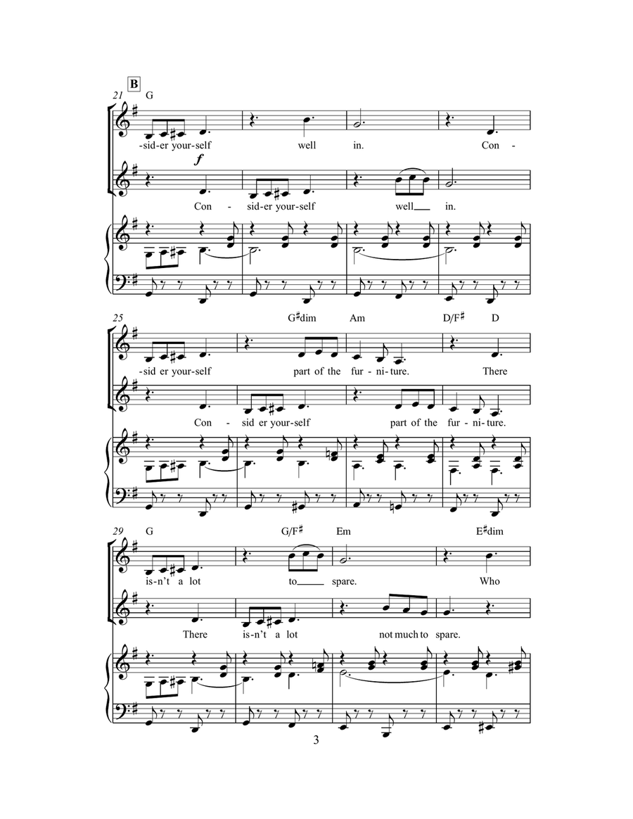 Consider Yourself (from Oliver!) (arr. Rick Hein) 2-Part scores gallery preview page 3