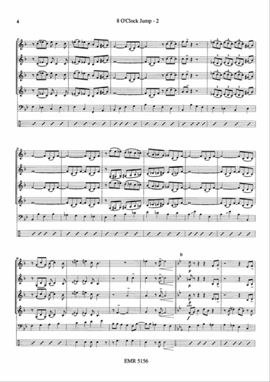 8 O'Clock Jump 8 O'Clock Jump Double Bass scores gallery preview page 4