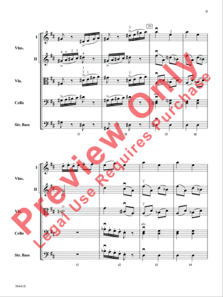 February: Carnival (from The Seasons) String Orchestra scores gallery preview page 10