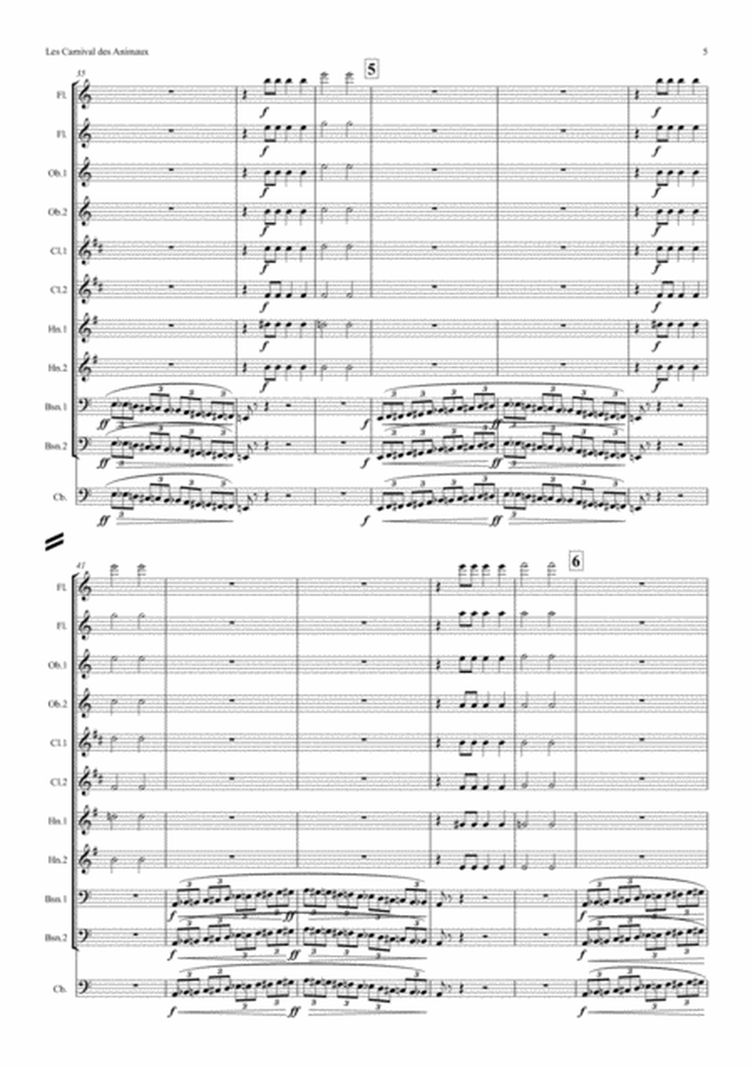 Saint-Saëns: Le Carnaval des Animaux (A Selection of pieces from) - symphonic winds image number null