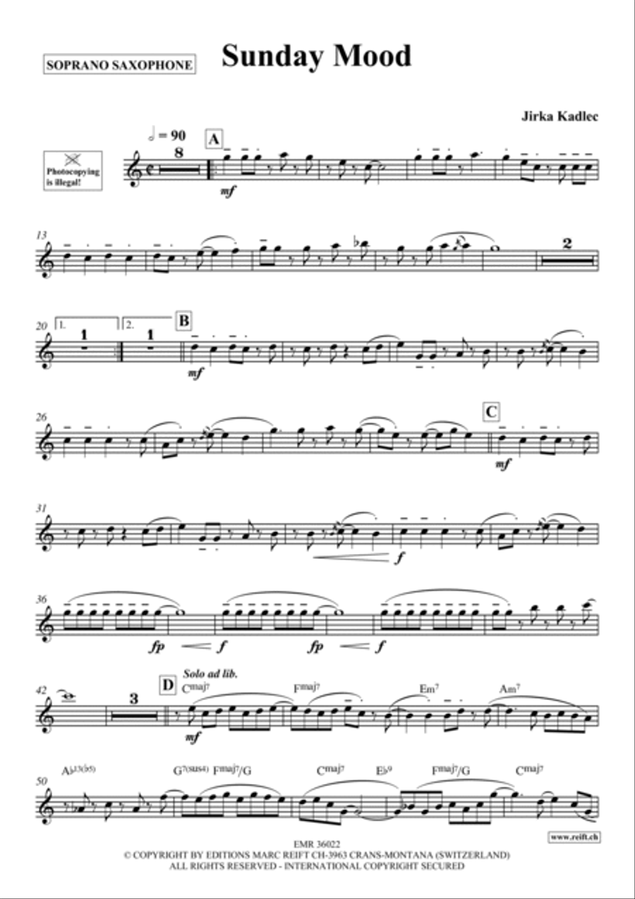 Sunday Mood Soprano Saxophone scores gallery preview page 2