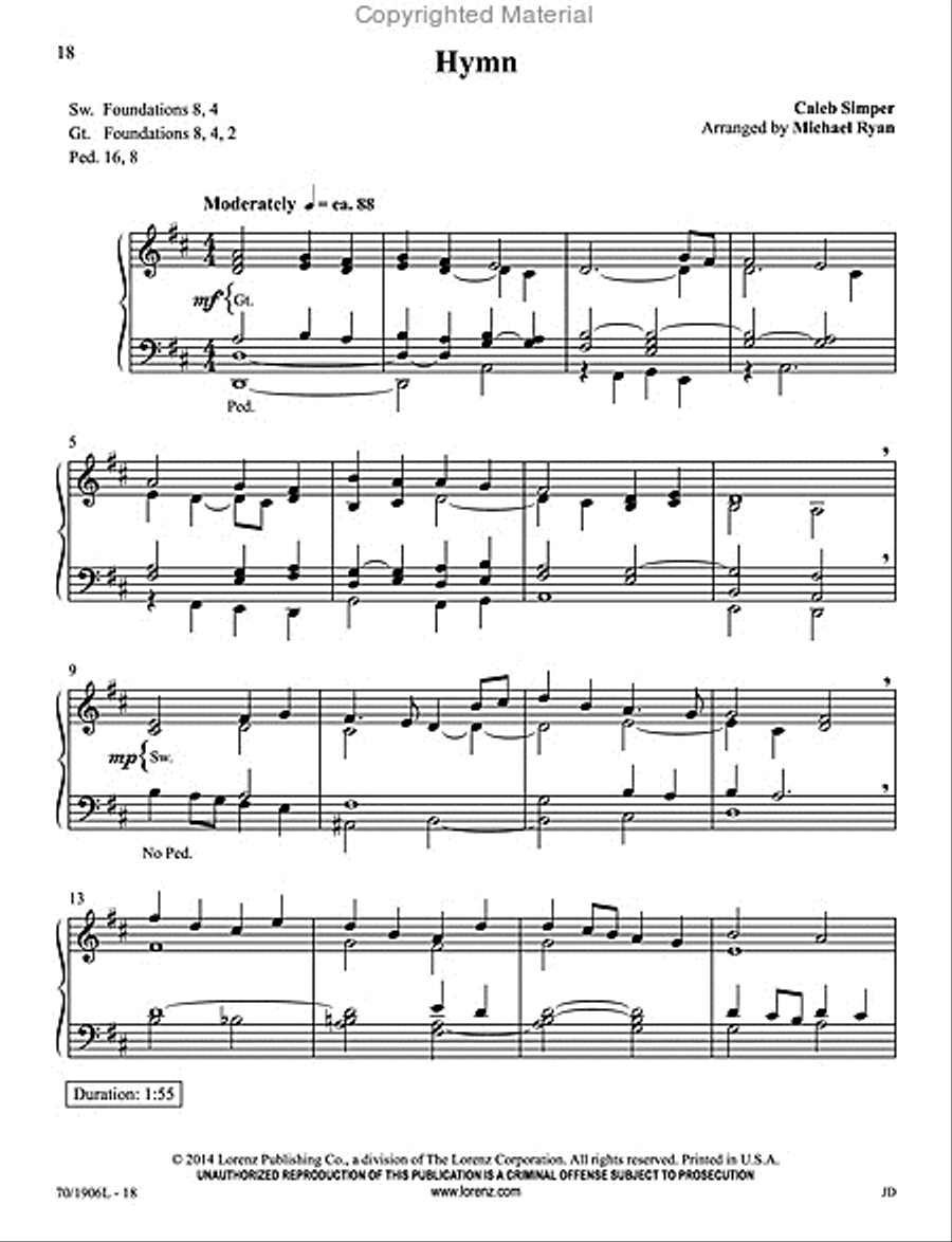 Easy Organ Library, Vol. 57 Organ Solo scores gallery preview page 8