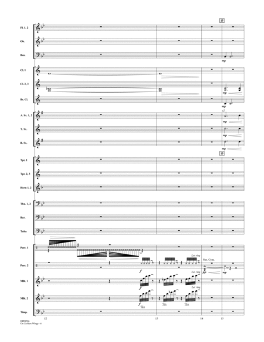 On Golden Wings - Conductor Score (Full Score) Concert Band scores gallery preview page 6