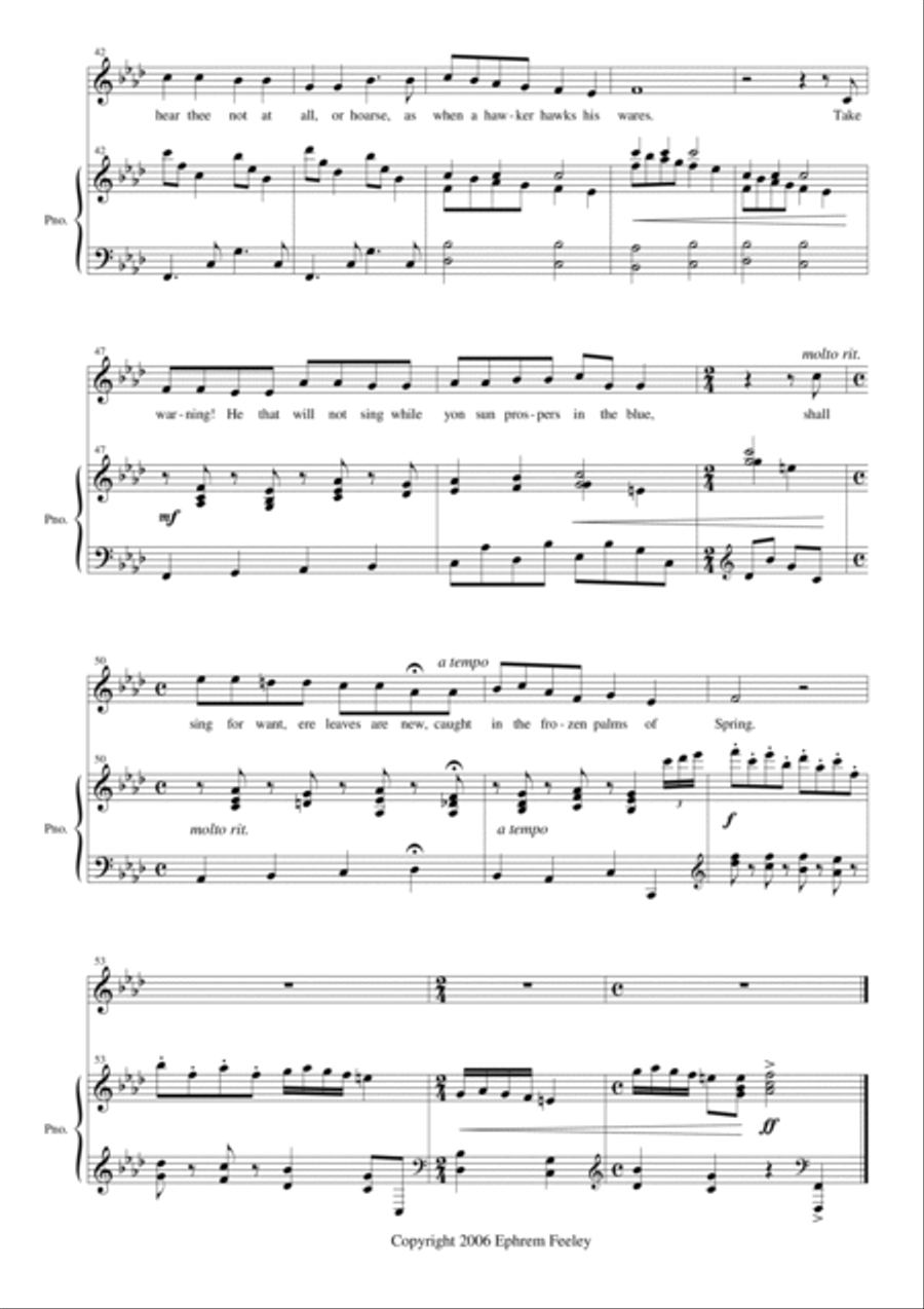 Under the Silver Moon: Four songs and a duet, with words by Tennyson Soprano Voice scores gallery preview page 6