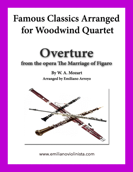 Overture from the Marriage of Figaro by Mozart for Woodwind Quartet image number null
