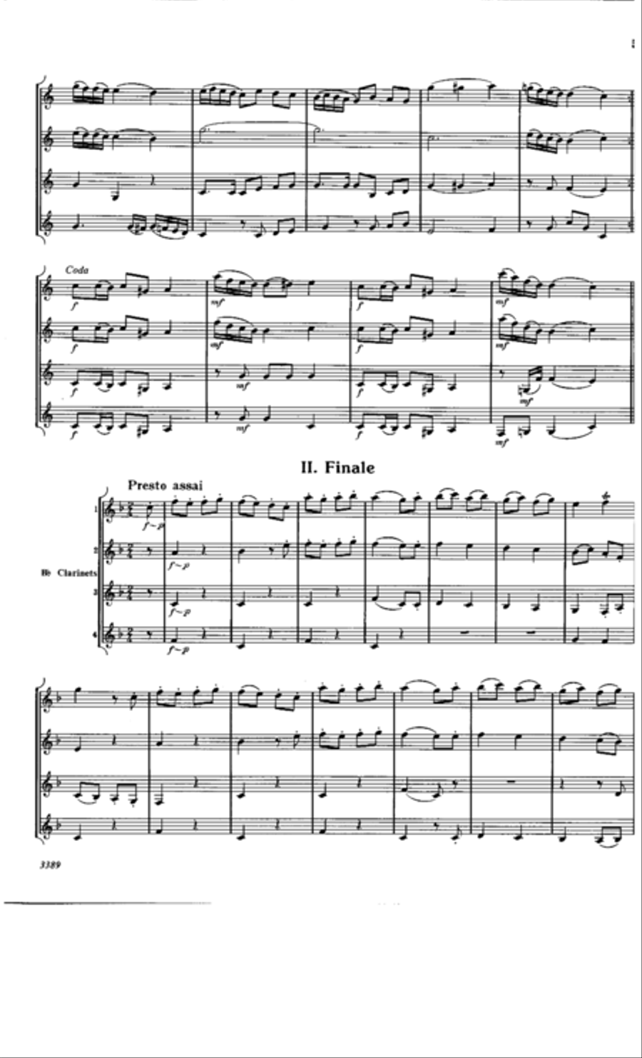 Polonaise and Finale Polonaise and Finale Clarinet Quartet scores gallery preview page 4