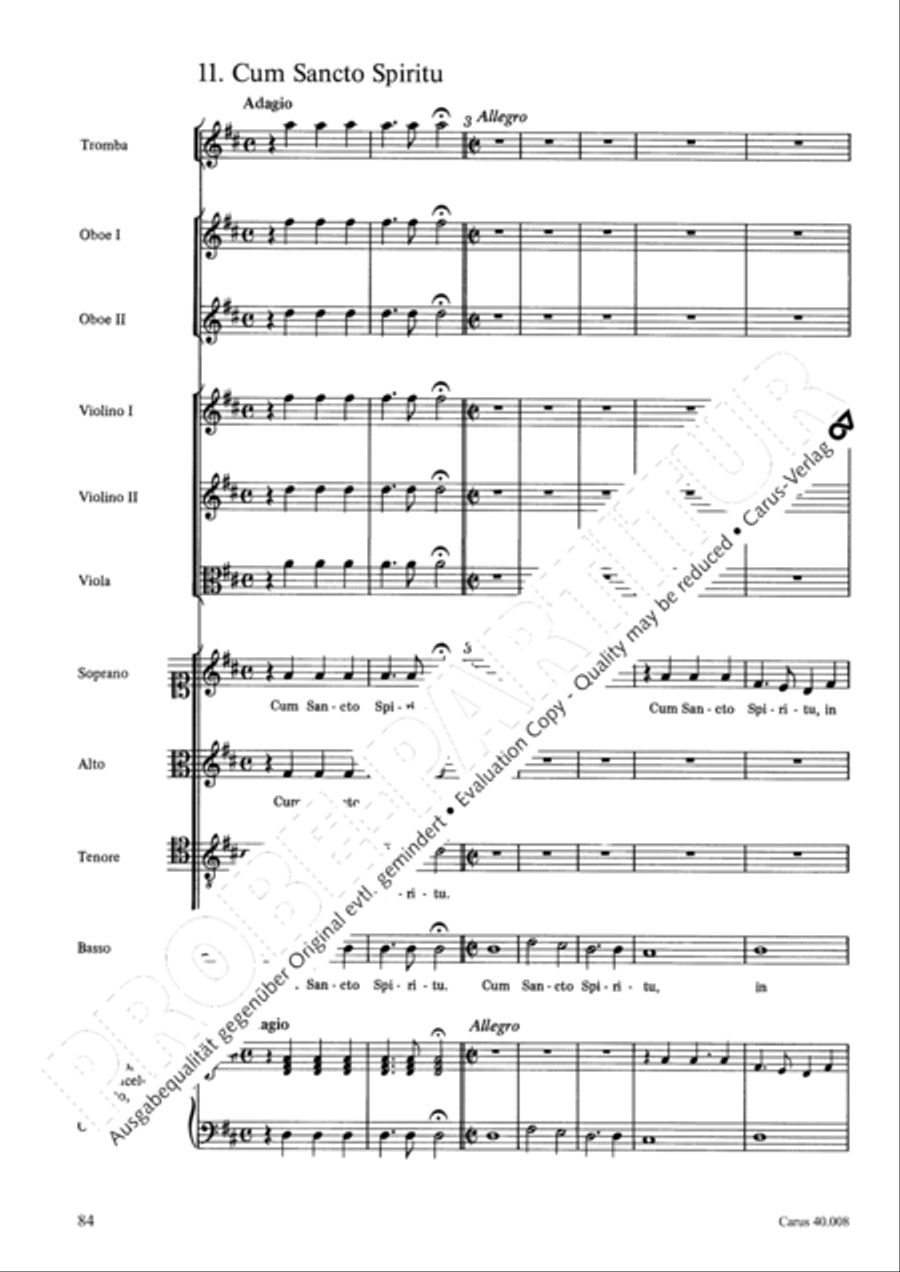 Introduzione e Gloria 4-Part scores gallery preview page 85