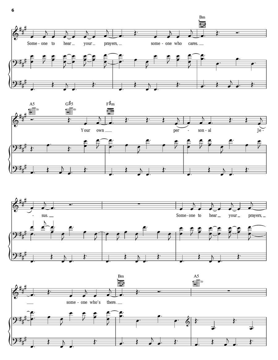 Personal Jesus Piano, Vocal, Guitar scores gallery preview page 6
