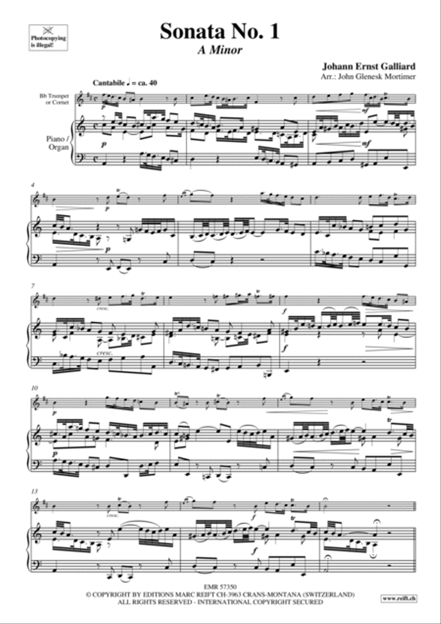 Sonata No. 1 Cornet scores gallery preview page 4