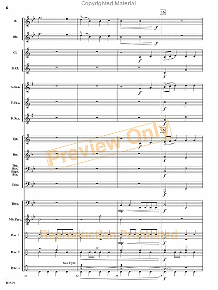 Knightly Procession Concert Band scores gallery preview page 23