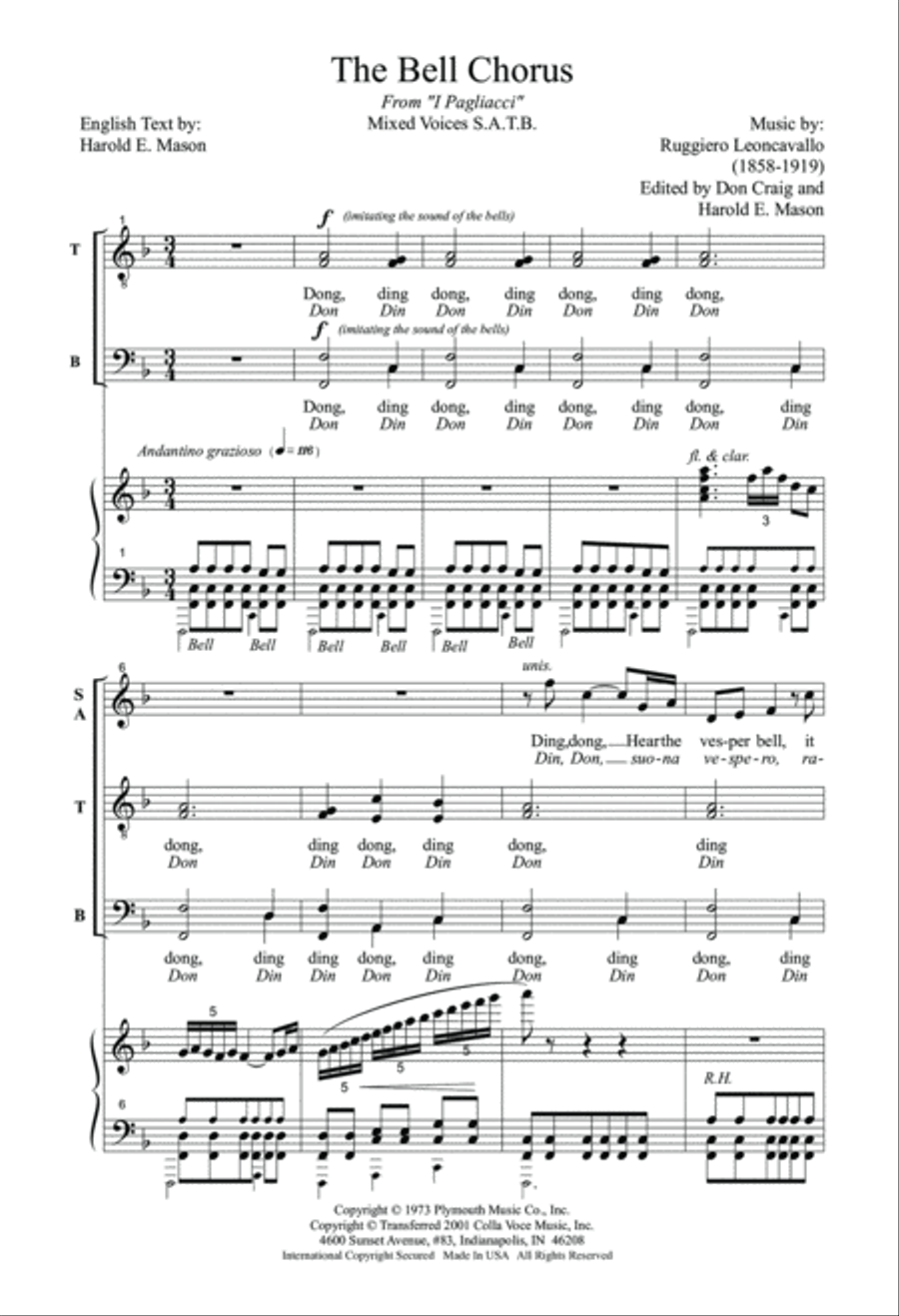 The Bell Chorus 4-Part scores gallery preview page 2