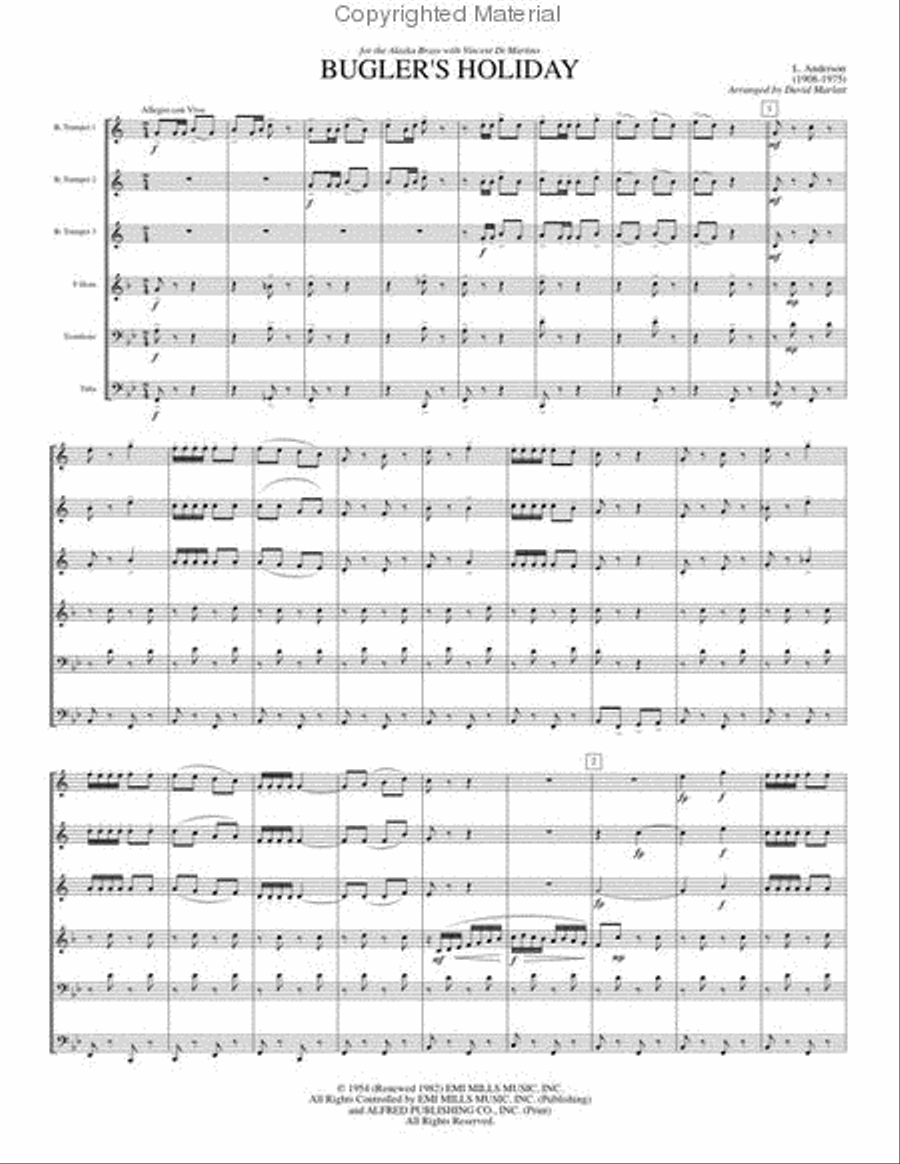Bugler's Holiday Brass Quintet scores gallery preview page 2