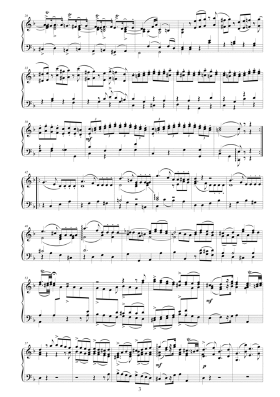 Mozart – Complete String quartet no.8 in F major K168 for piano solo Cello scores gallery preview page 3