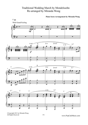 Wedding March ( Wedding Version) for Piano