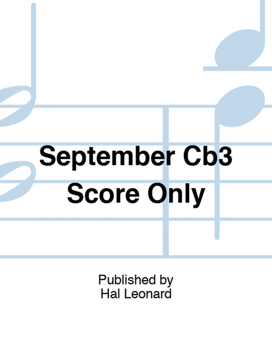 September Cb3 Score Only