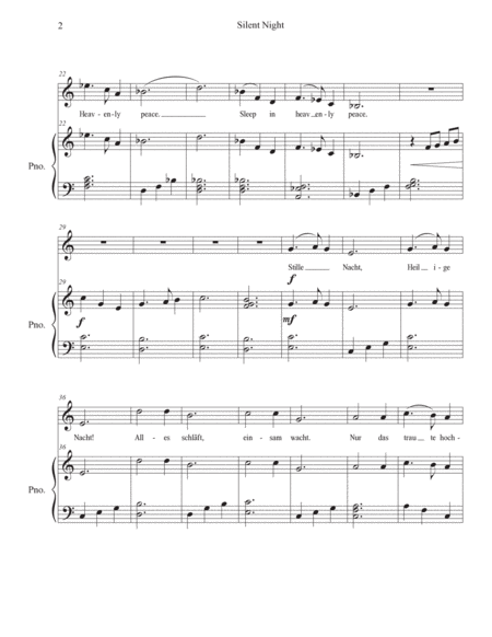 Silent Night arranged as a Vocal Solo with Piano image number null