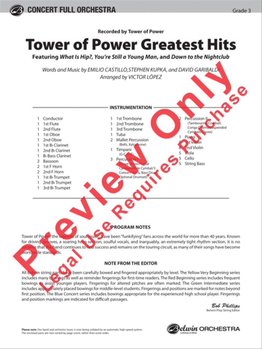 Tower of Power Greatest Hits Full Orchestra scores gallery preview page 2