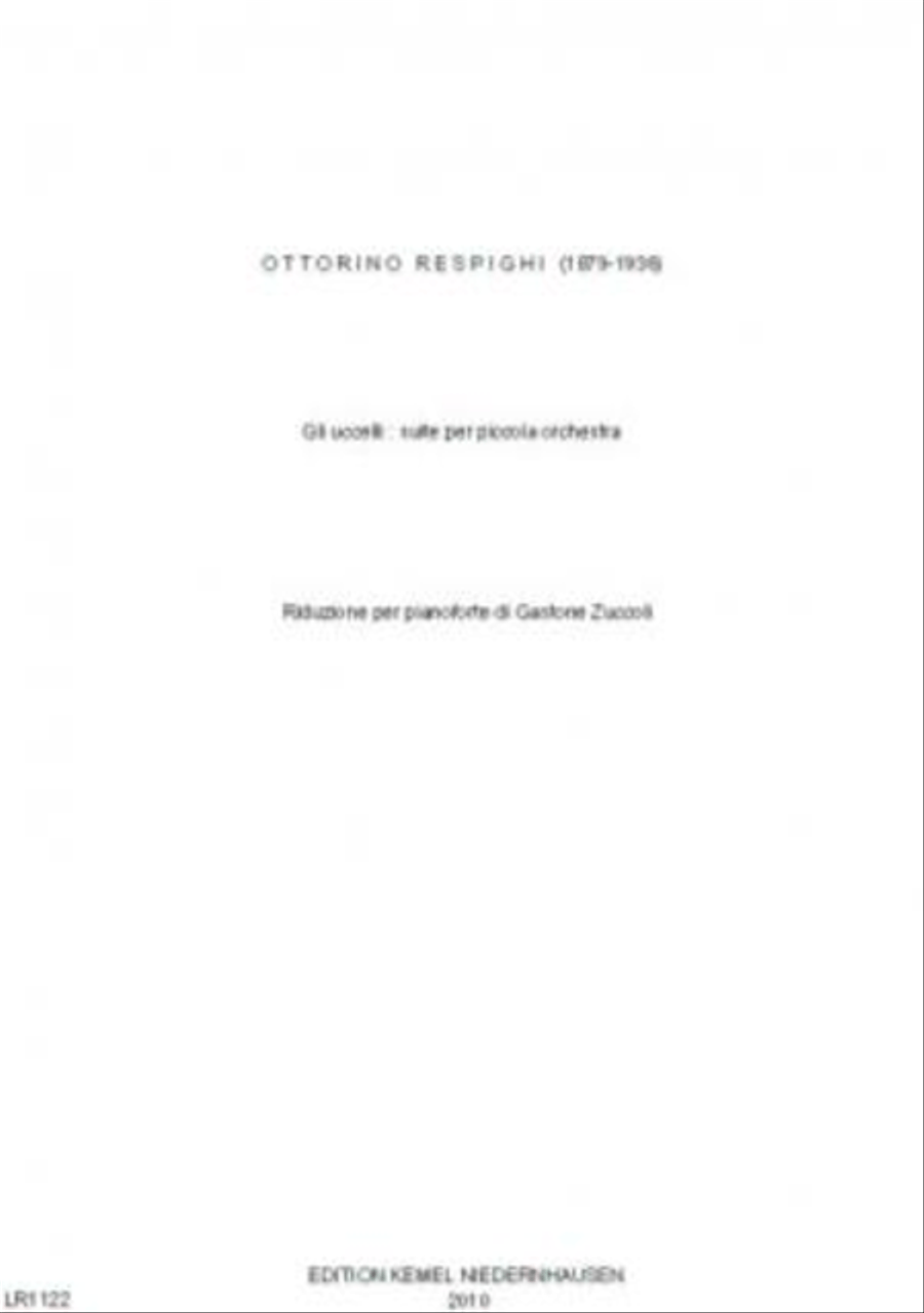 Gli uccelli Piano scores gallery preview page 1