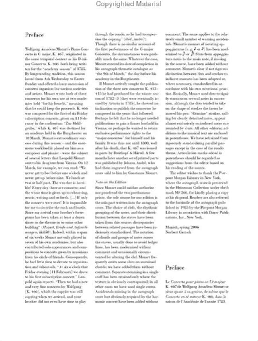 Piano Concerto [No. 21] in C major K. 467 Piano scores gallery preview page 3