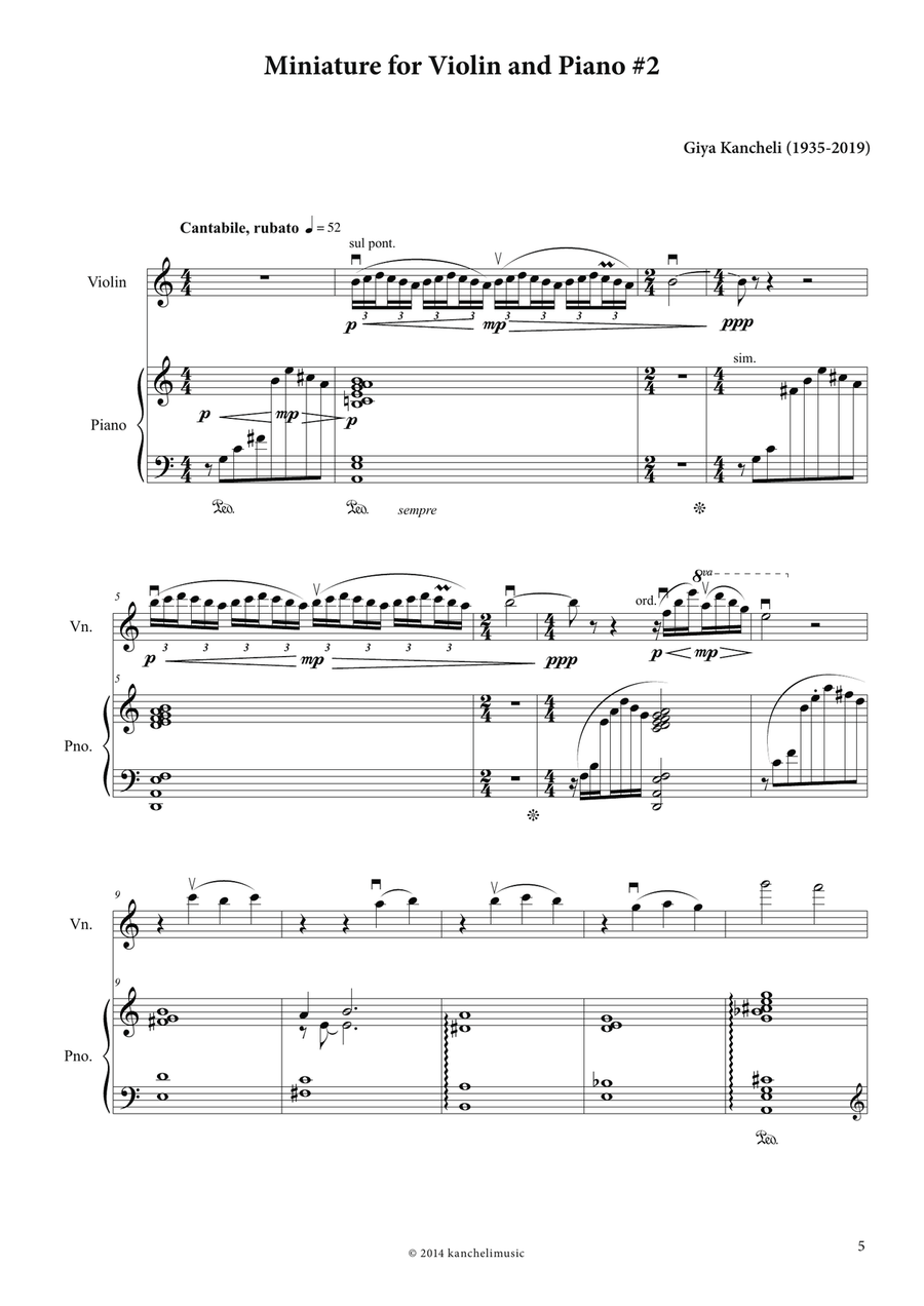 18 Miniatures for Violin and Piano Violin Solo scores gallery preview page 4