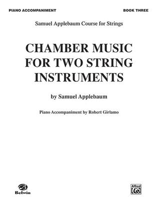 Book cover for Chamber Music for Two String Instruments, Book 3