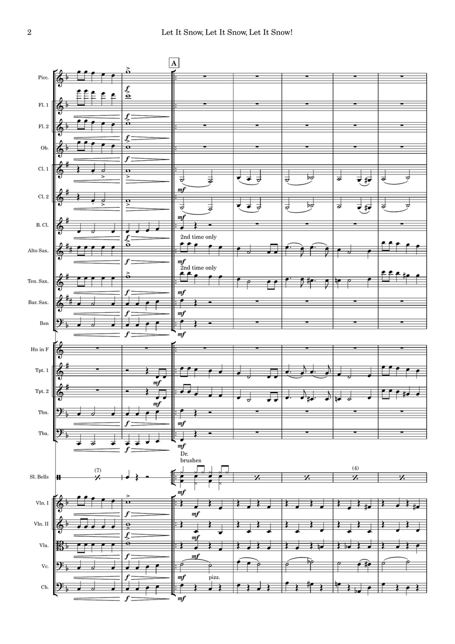Let It Snow! Let It Snow! Let It Snow! Full Orchestra scores gallery preview page 2