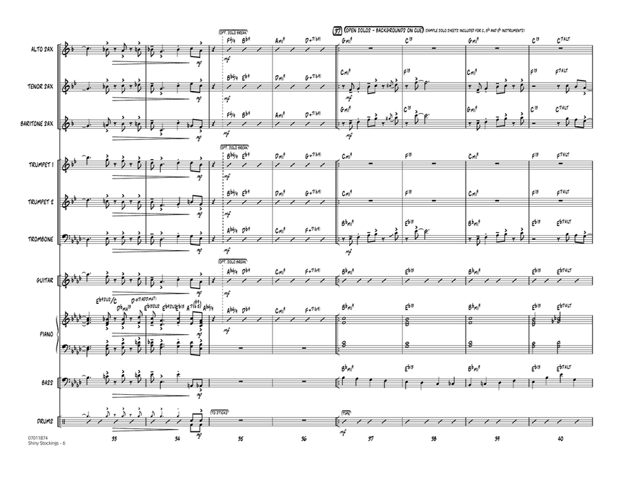Shiny Stockings - Full Score Jazz Ensemble scores gallery preview page 6