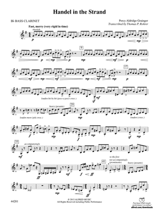 Handel in the Strand: B-flat Bass Clarinet