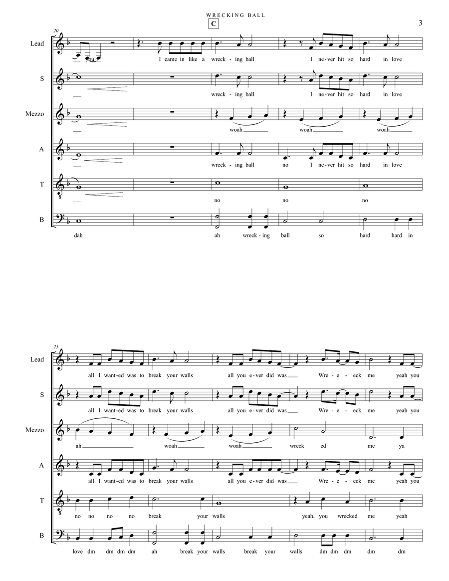 Wrecking Ball 4-Part scores gallery preview page 3
