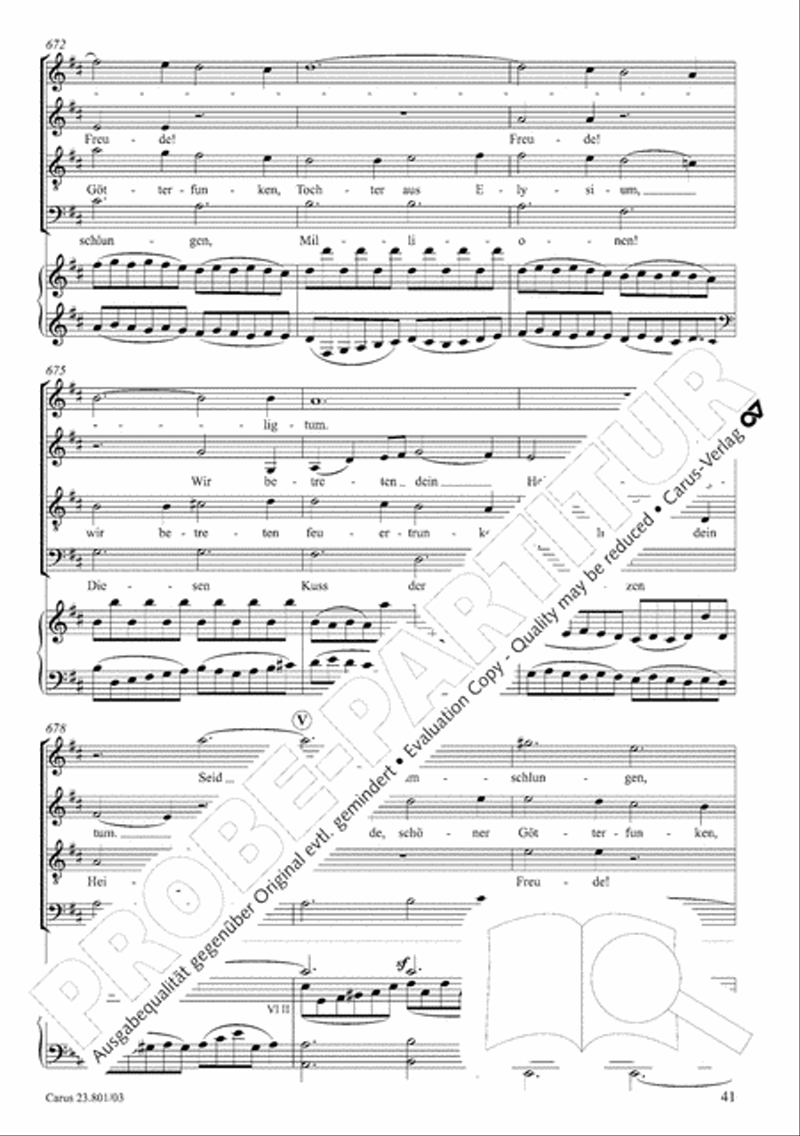 Symphony No. 9, Op. 125 - Finale (Choral Symphony) 4-Part scores gallery preview page 42