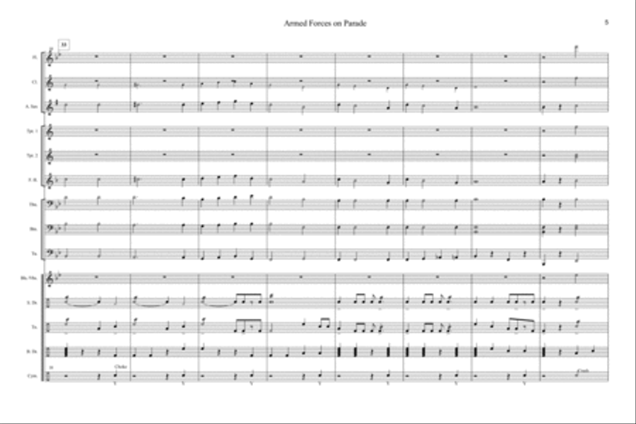 Armed Forces on Parade Armed Forces on Parade Marching Band scores gallery preview page 6