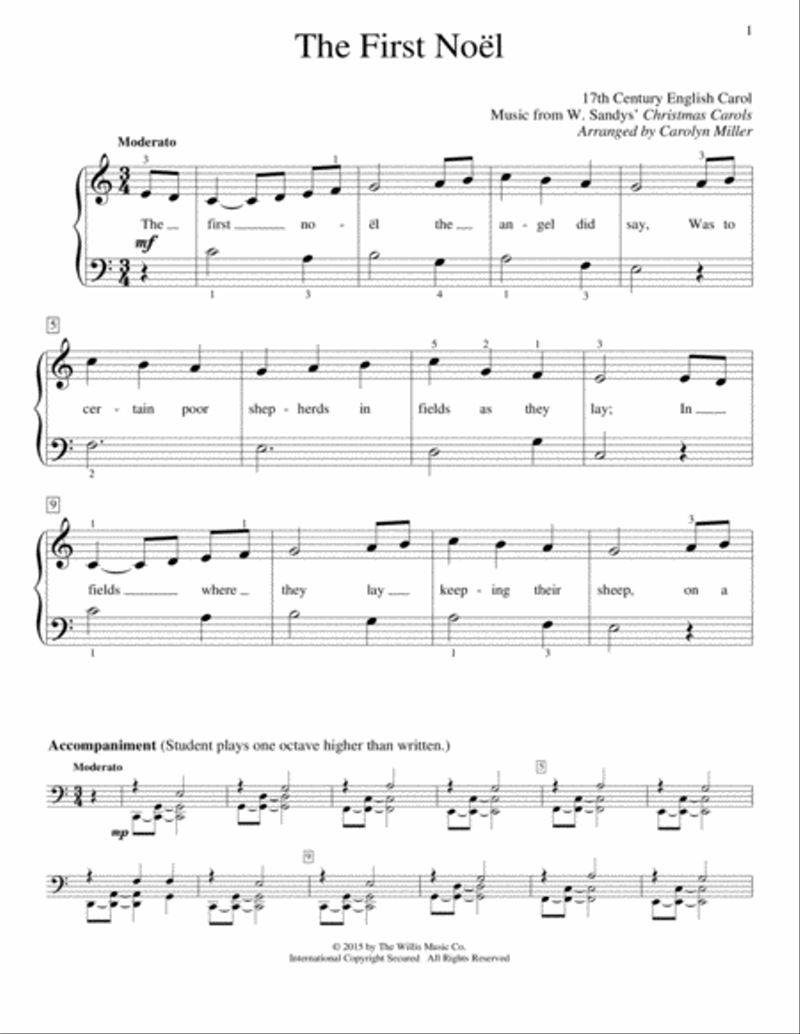 The First Noel Piano Method scores gallery preview page 1