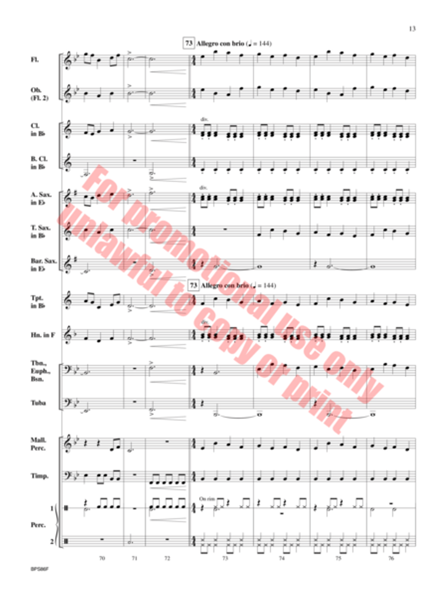 Ethos Concert Band scores gallery preview page 14