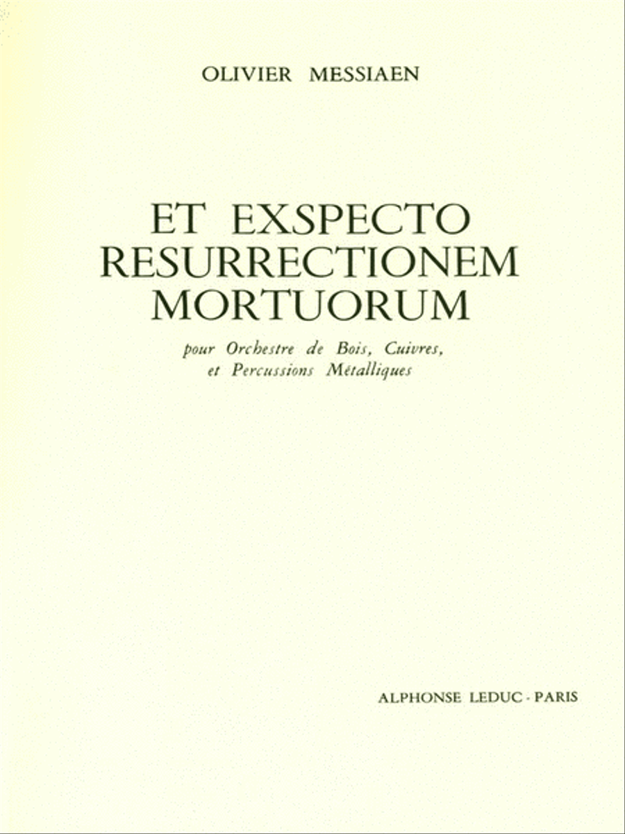 Et Exspecto Resurrectionem Mortuorum Orchestra scores gallery preview page 1