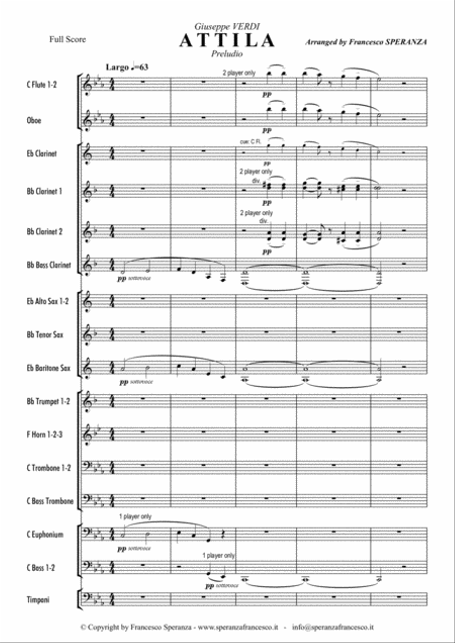 Attila - Preludio - Giuseppe Verdi Concert Band scores gallery preview page 2