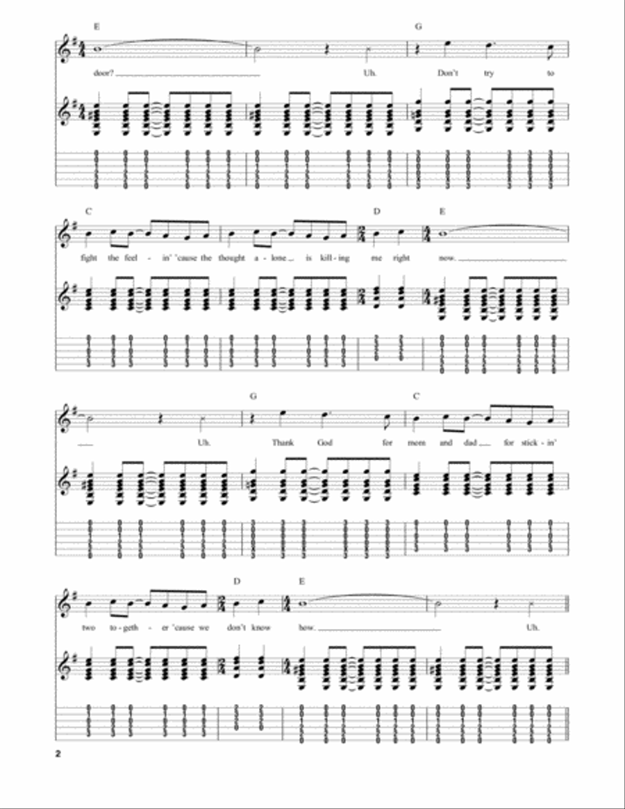 Hey Ya! Hey Ya! Electric Guitar scores gallery preview page 2