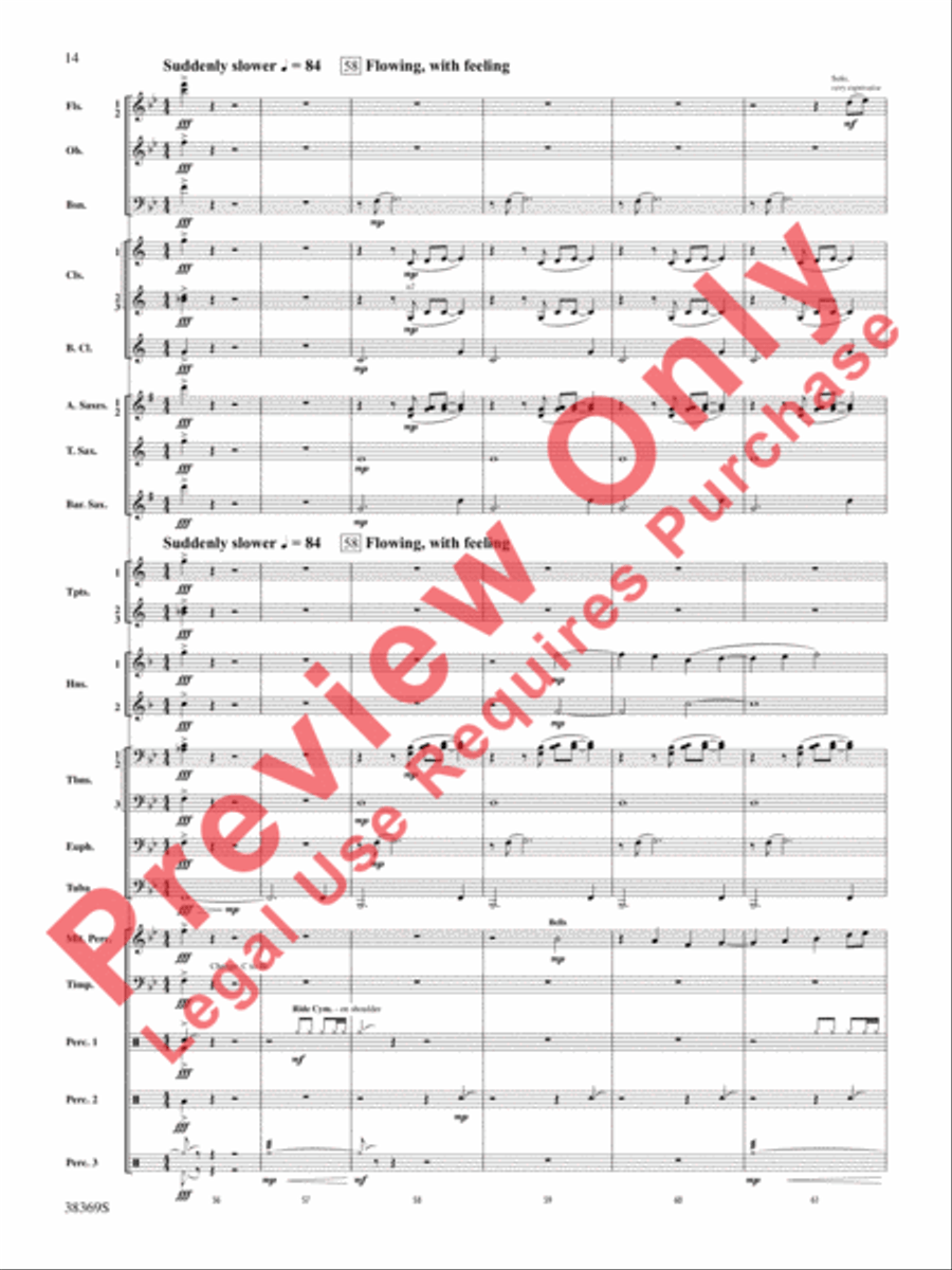 Man of La Mancha Concert Band scores gallery preview page 15
