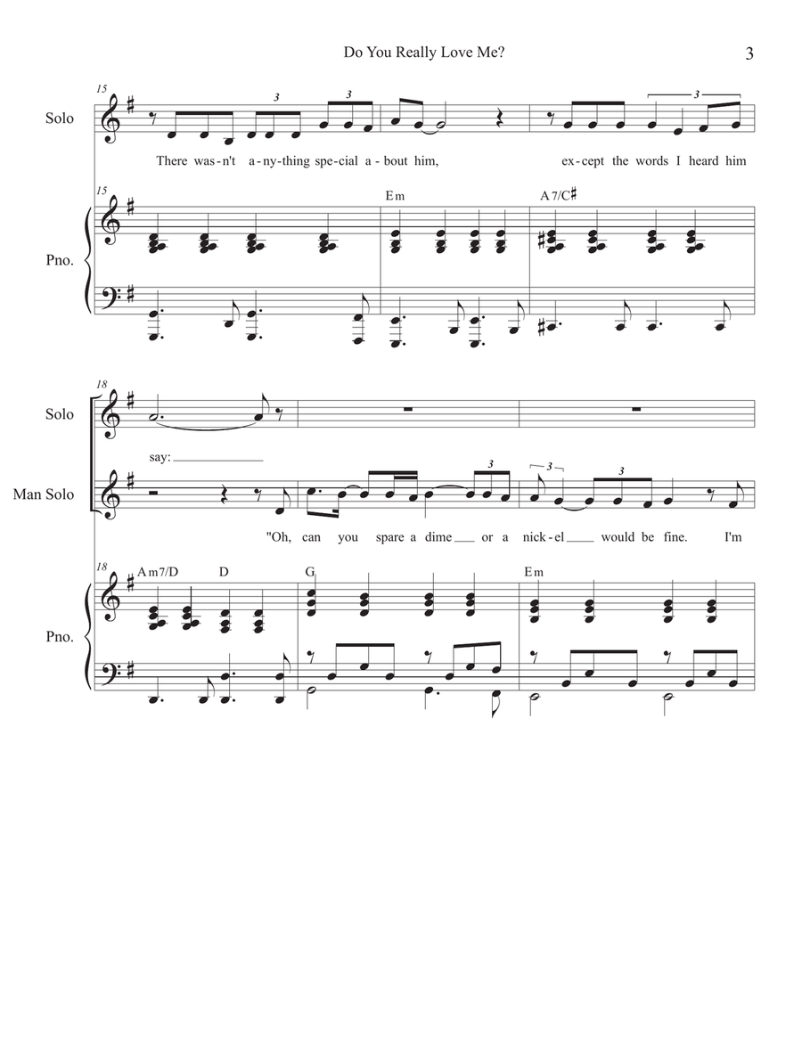 Do You Really Love Me? Do You Really Love Me? Tenor Voice scores gallery preview page 3