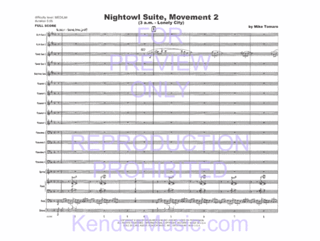 Nightowl Suite, Movement 2 (3 a.m. - Lonely City) (Full Score)