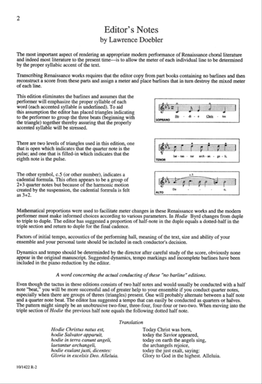 Hodie Christus Natus Est 4-Part scores gallery preview page 2