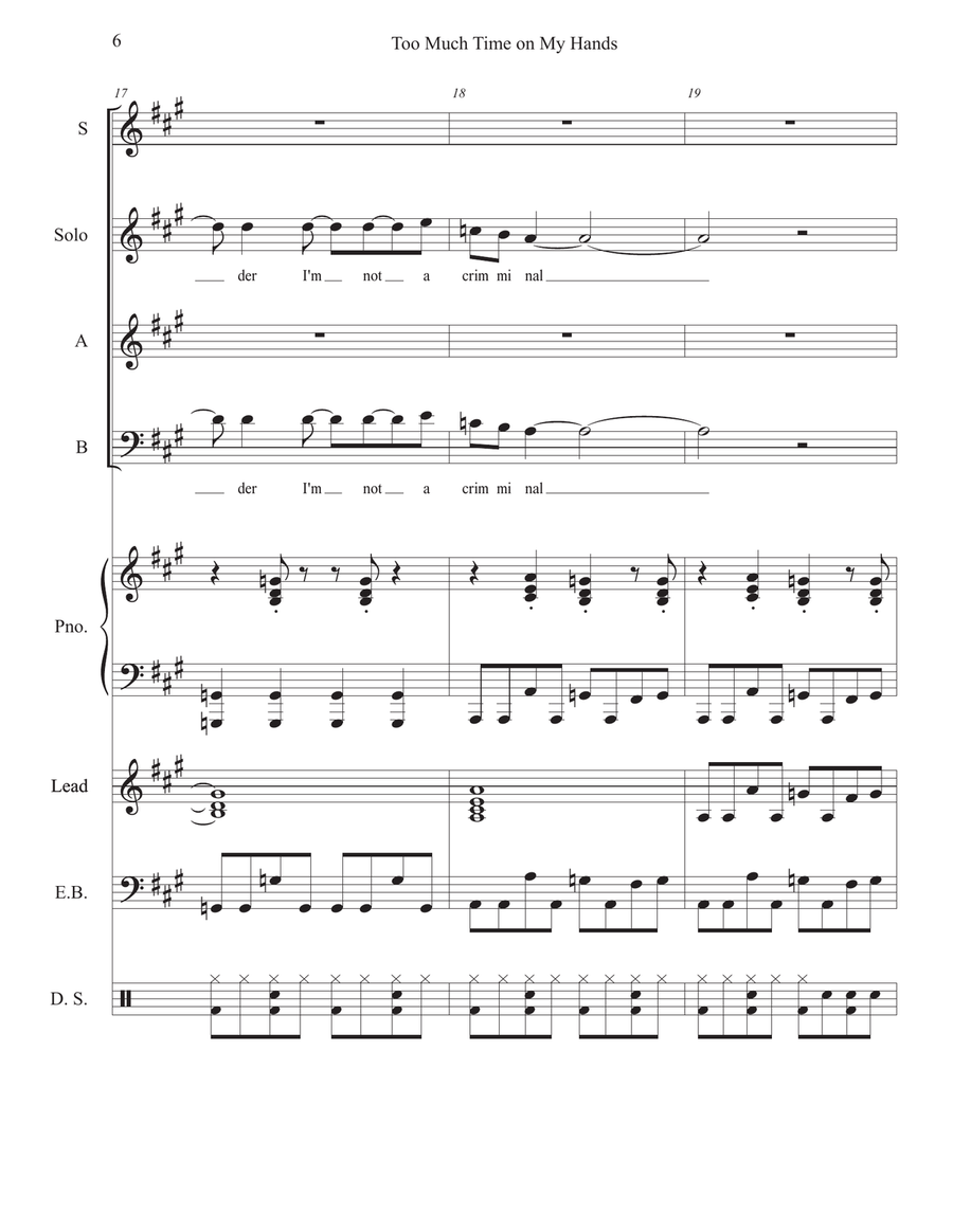 Too Much Time On My Hands 3-Part scores gallery preview page 6