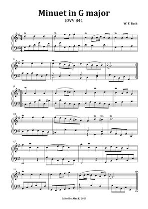 Minuet in G major, BWV 841
