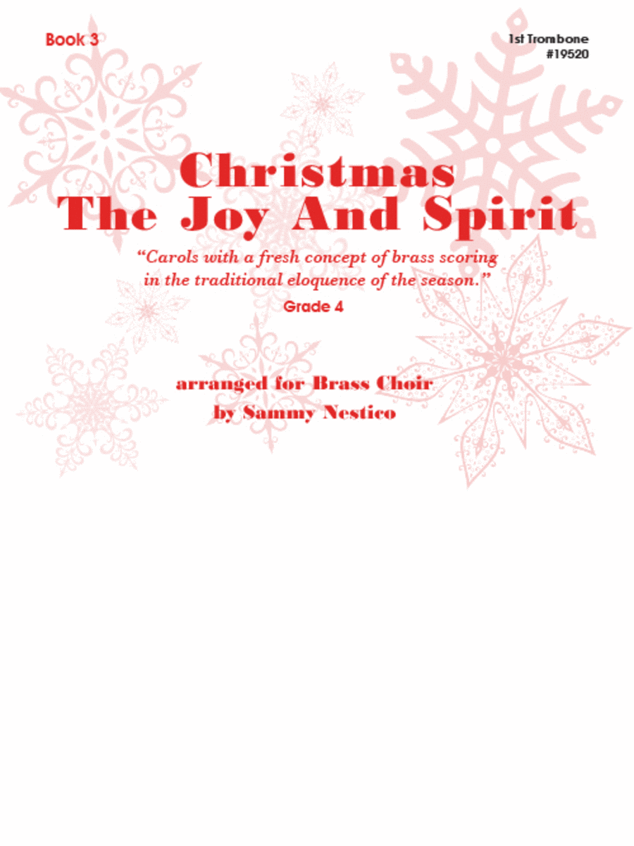 Christmas: The Joy and Spirit, Book 3 - 1st Trombone