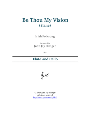 Book cover for Be Thou My Vision for Flute and Cello