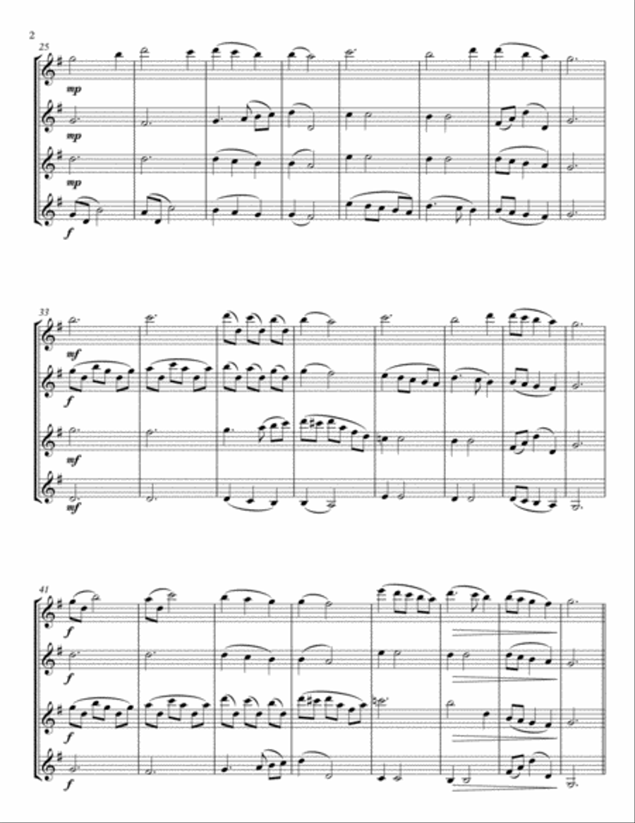 Dona Nobis Pacem for Flute Quartet Flute Quartet scores gallery preview page 2