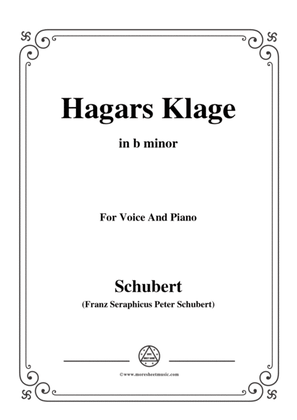 Schubert-Hagars Klage(Hagar's Lament),D.5,in b minor,for Voice&Piano