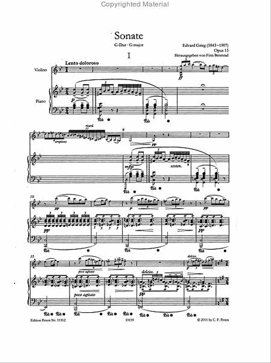 Violin Sonata No. 2 in G Op. 13 Violin Solo scores gallery preview page 2