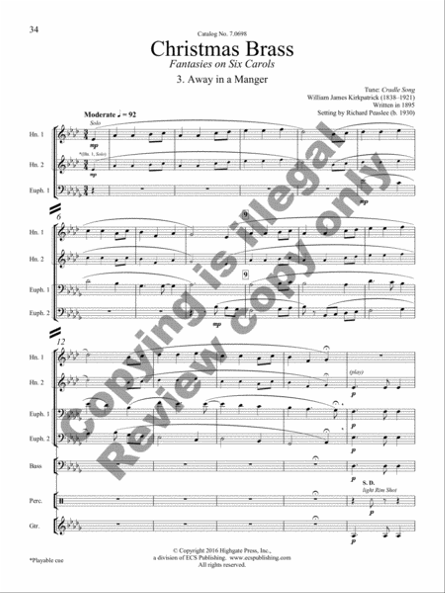 Christmas Brass Brass Band scores gallery preview page 35
