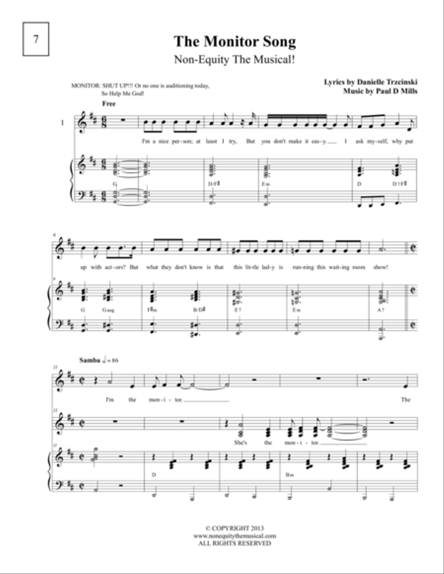 The Monitor Song Voice scores gallery preview page 1