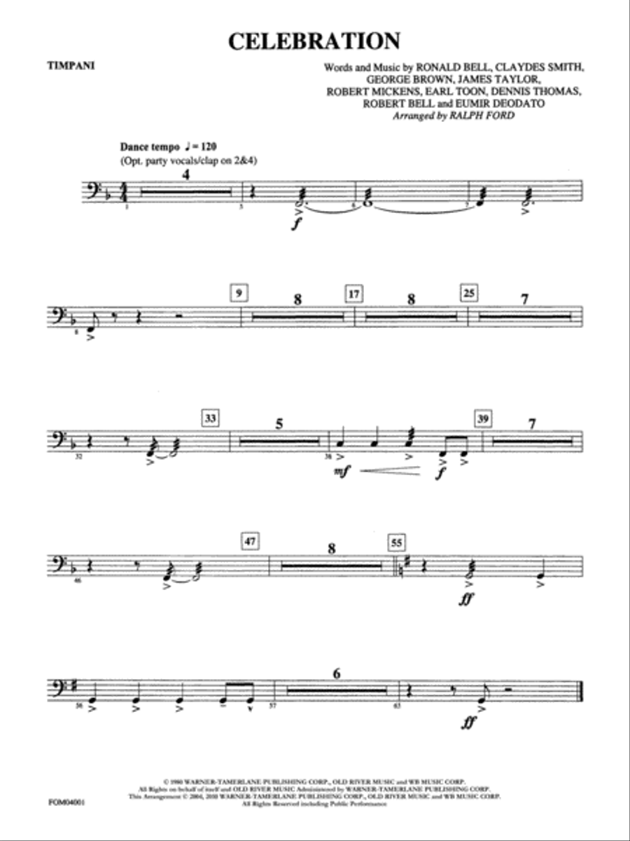 Celebration: Timpani Full Orchestra scores gallery preview page 1